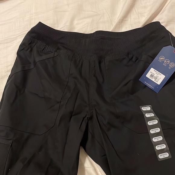 NWT Cherokee workwear professionals modern classic petite S black scrub pants - Picture 2 of 5